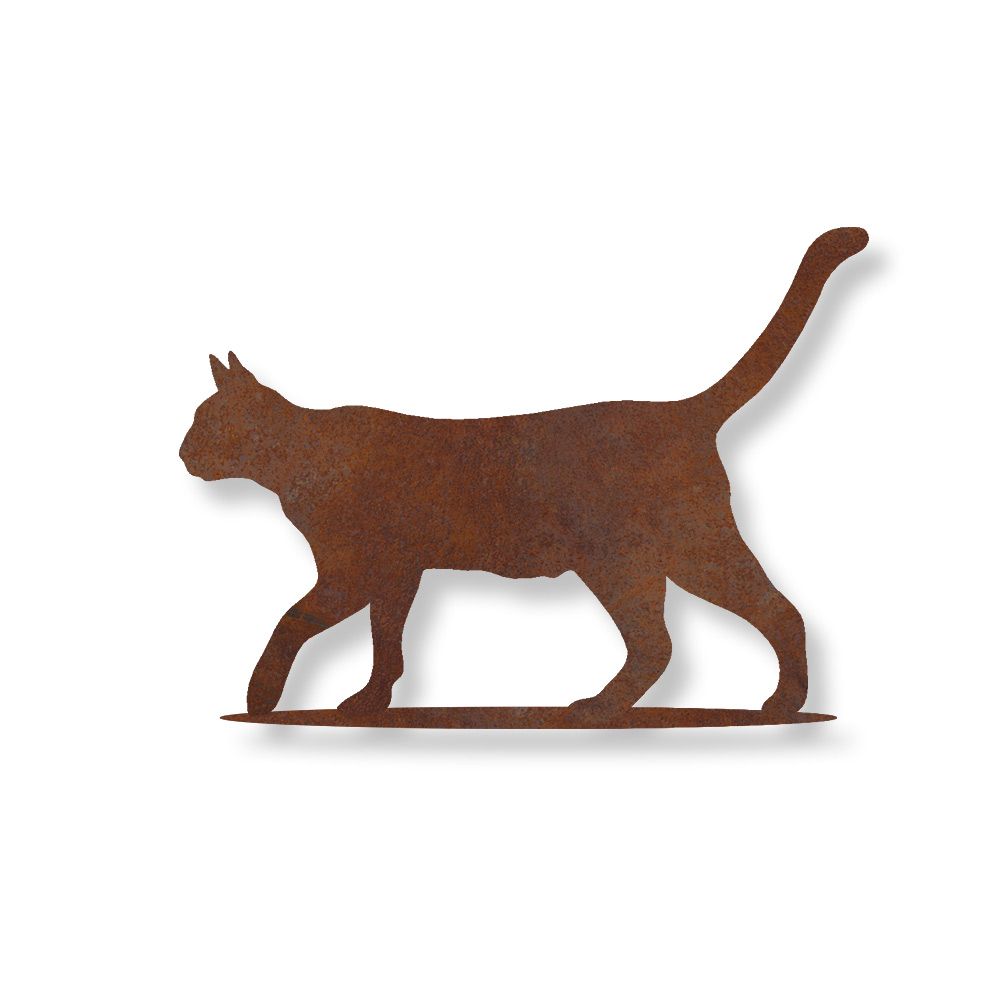 Katze Beetstecker – Verspieltes Edelrost-Design für Deinen Garten