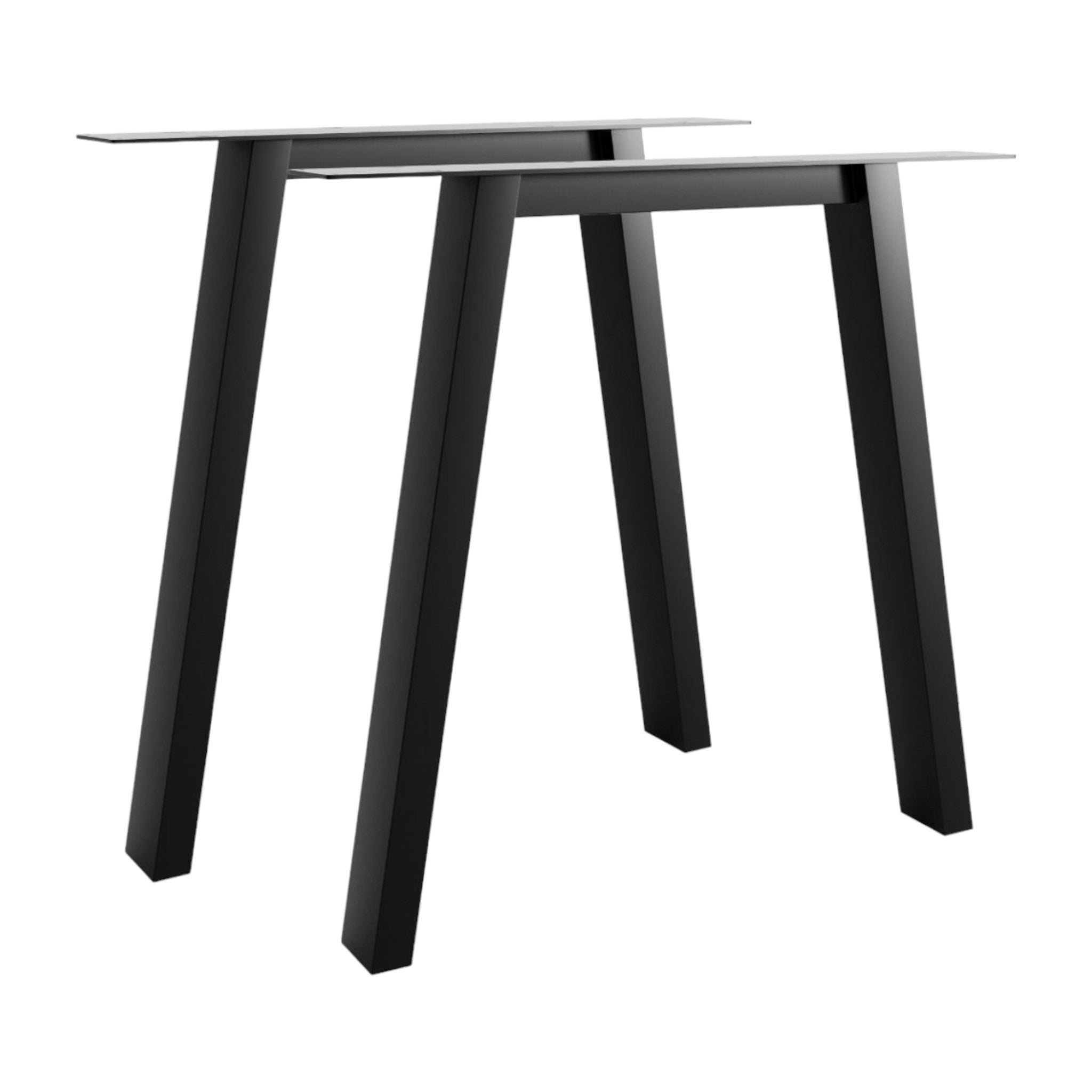 U-Tischbeine 80x40mm - Umgedrehtes U mit konischer Form | 2er-Set