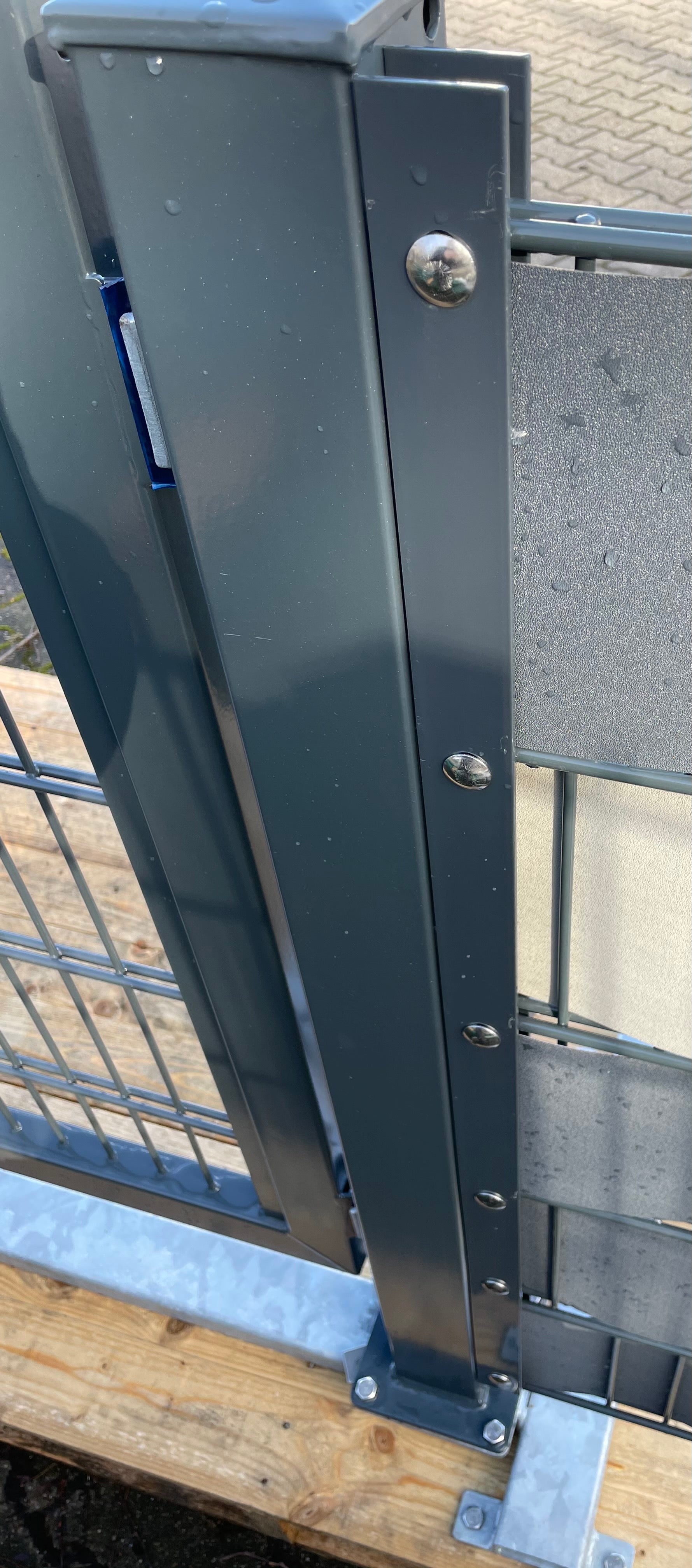 Zaunanschlussleiste SET Typ1 Anthrazit RAL7016