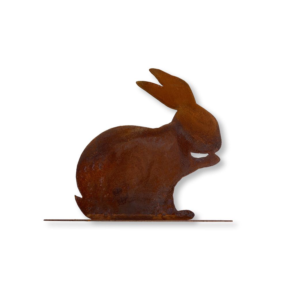Hase Aufsteller – Niedliches Edelrost-Design für Deinen Garten