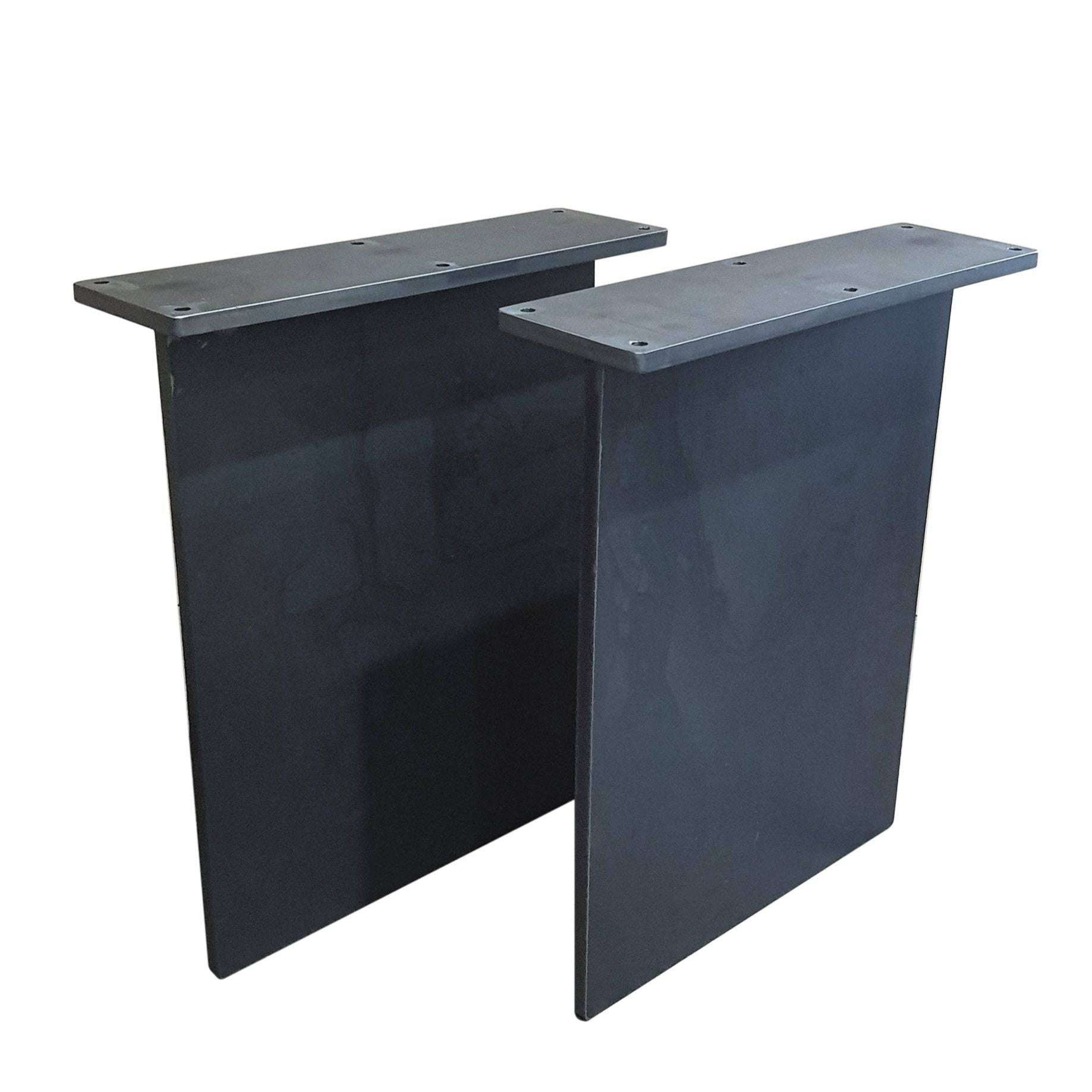 Stahlwangen Bankbeine Klarlack Stahloptik