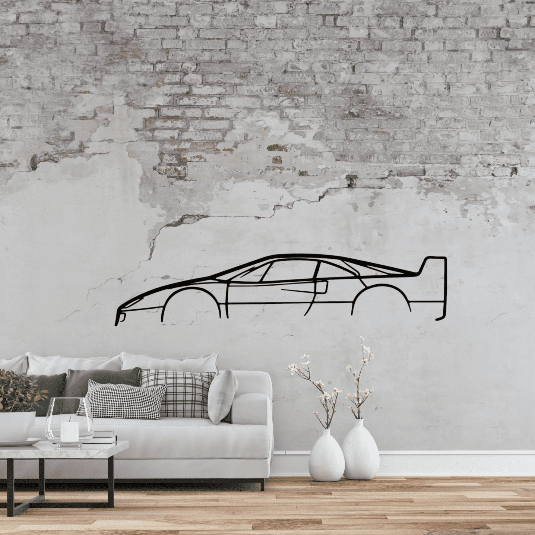 Ferrari F40 - Premium Metall Wandbild