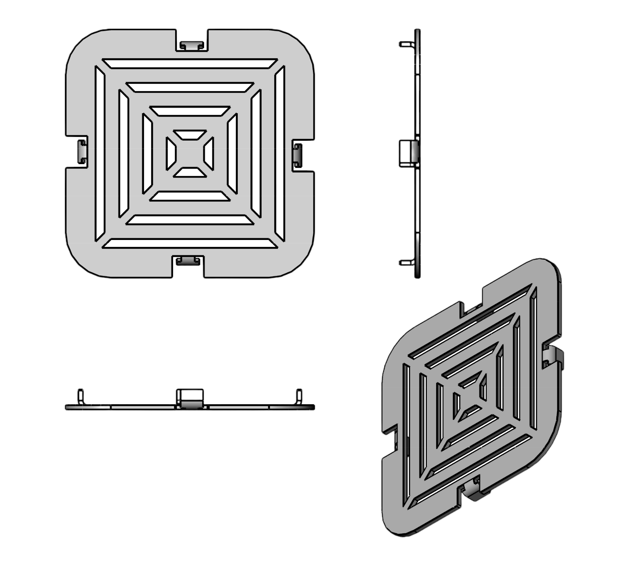 Grillplatte Plancha Square