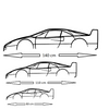 Mercedes AMG GTR Wandbild Silhouette