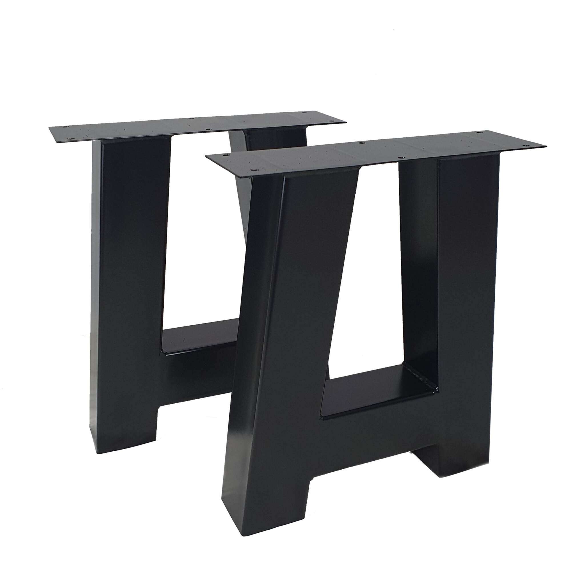 2 A - Bankbeine aus Stahl in schwarz